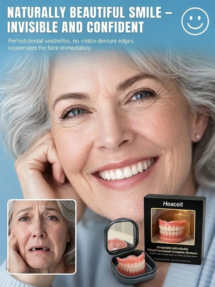 German Medical-Grade Snap-In Full Dentures