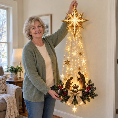 ✝️ Bethlehem Star of FaithTM – Lighted Nativity Wall Decor