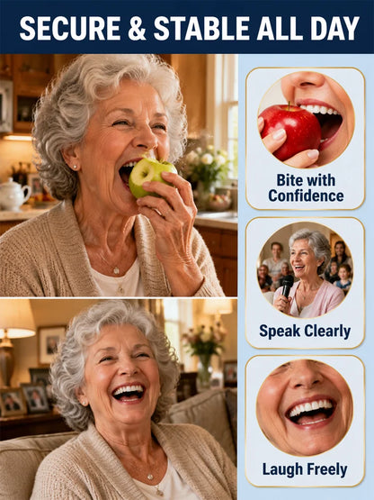 【10-Min Smile Fit】 Premium Denture Solution, No Dental Glue Needed