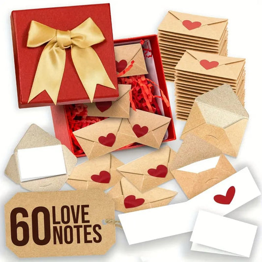 🏆Valentine's Day Pre-Sale Save 49%💌DIY Love Notes Box - Mini Blank Cards & Envelopes for Him/Her💕