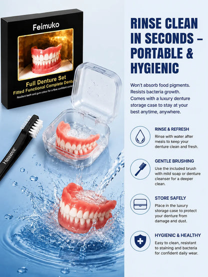 Comfort-fit decorative denture set