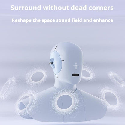 🎧2026 New Clip-On Open-Ear Headphones – Wireless Bluetooth Earbuds with AI Noise Cancelling, Rhinestone Decor & Water Resistant