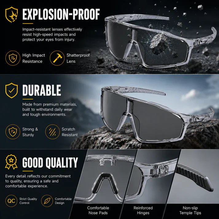 ☀️UV400 Photochromic Polarized Safety Glasses