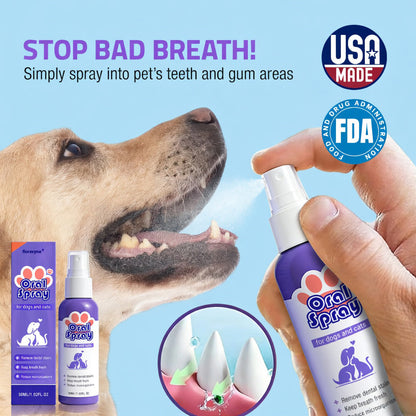 Pet Oral Spray ✅ Freshen Breath, Remove Tartar & Promote gum regeneration, stabilize teeth 🦷-$AC
