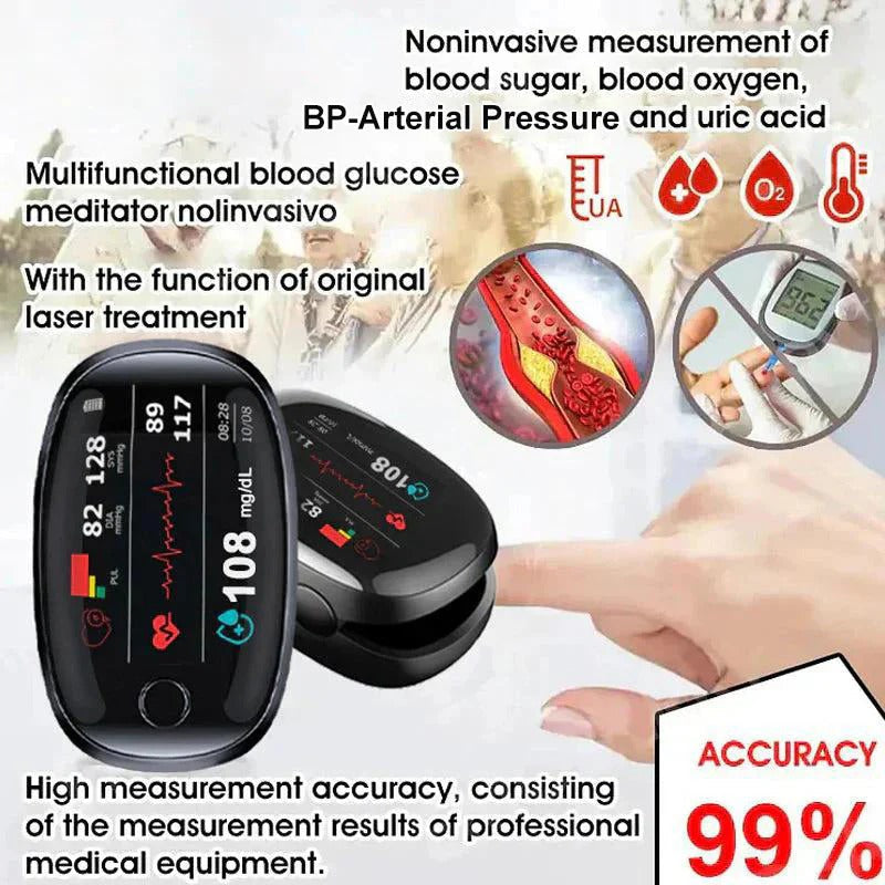 🔥Non-Invasive Smart Blood Sugar Tracking Device 99.9% Accuracy