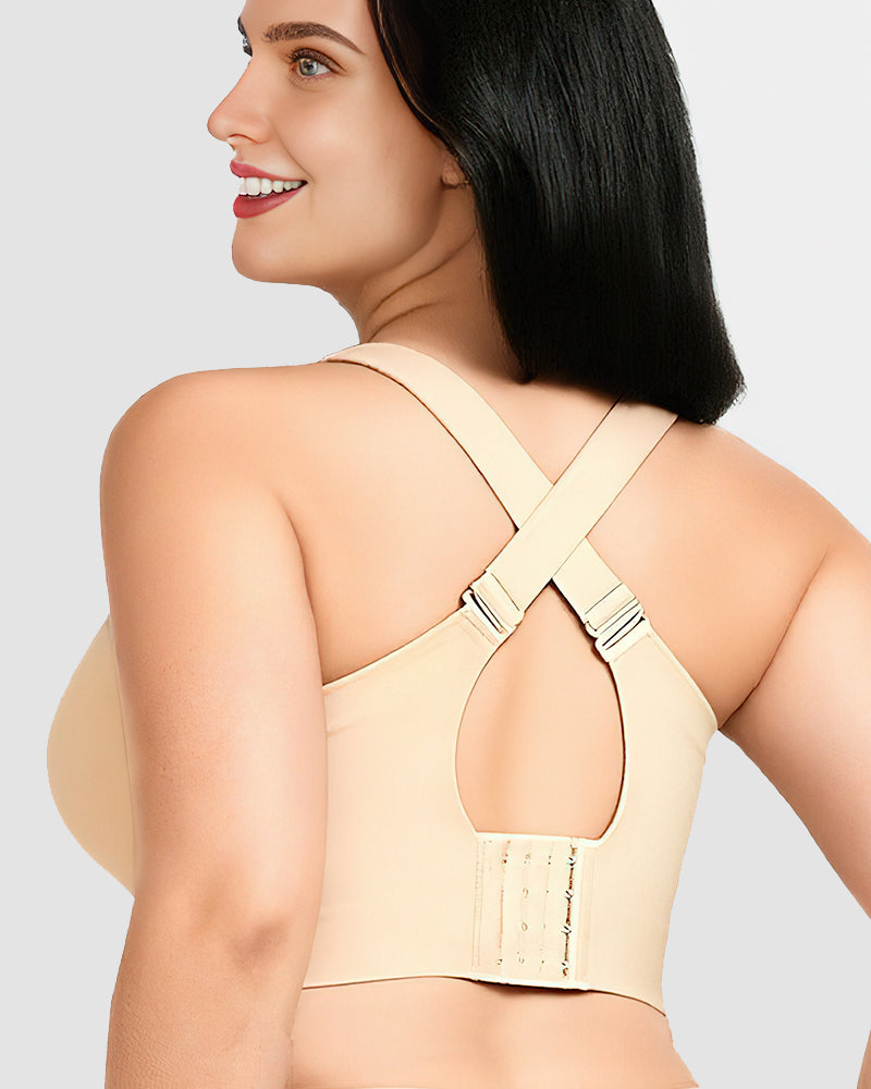 Plus Size Wireless Support Bra – Jelly Lift Seamless Push Up Bra for Women, Full Coverage Comfort Fit