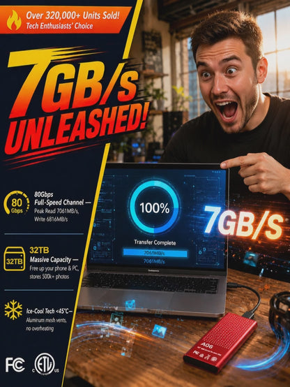 Portable high-speed and large-capacity solid-state drive