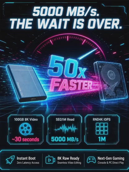 [Mobile and PC compatible] High-speed solid-state drive