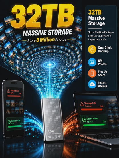 Portable high-speed and large-capacity solid-state drive